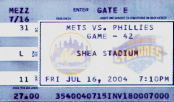 METS vs. PHILLIES Ticket