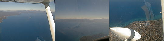 Flight over Lake Tahoe